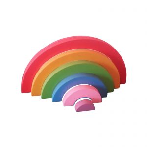 Wooden rainbow puzzle girls colours