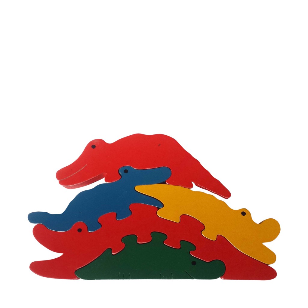 Crocodile Wooden Animal Puzzle Jigzoos Australia Jigzoos