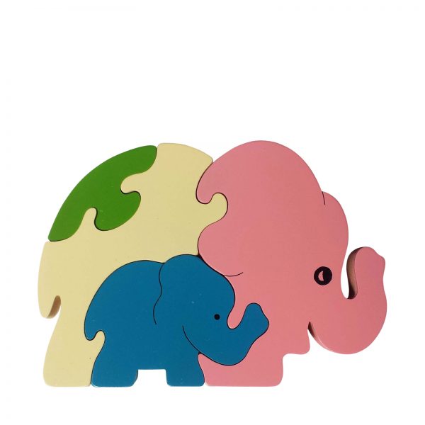 Elephant wooden animal puzzle - Jigzoos Australia | JIGZOOS