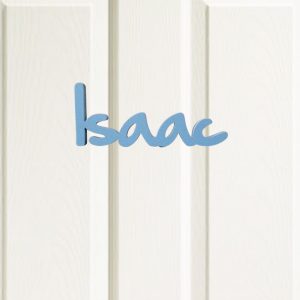 Isaac door plaque